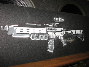 Assault rifle stencil grip