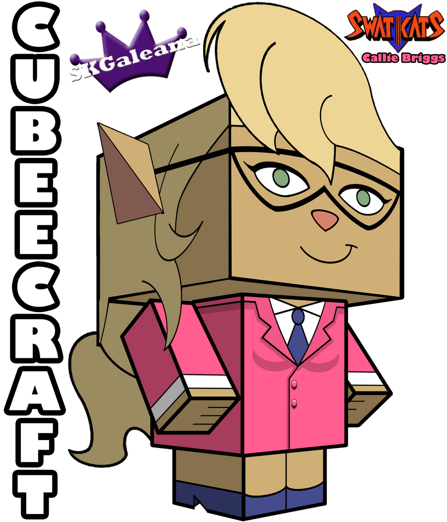 3D Cubeecraft of Callie Briggs from the Swat Kats