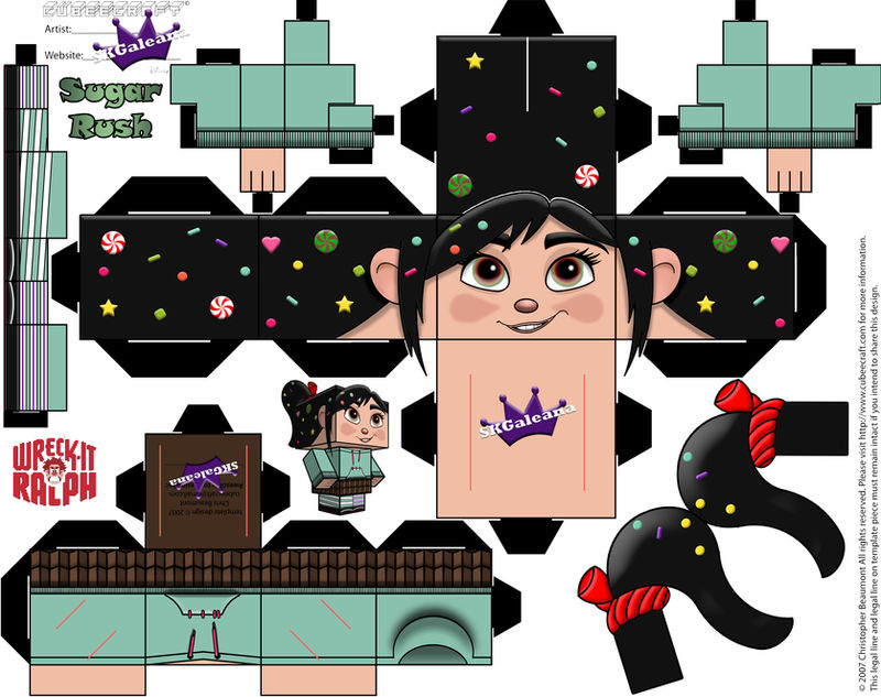 Wreck it Ralph Vanellope Von Schweetz cubee Templ