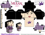 Disney Princess Mulan cubeecraft purple dress pt1