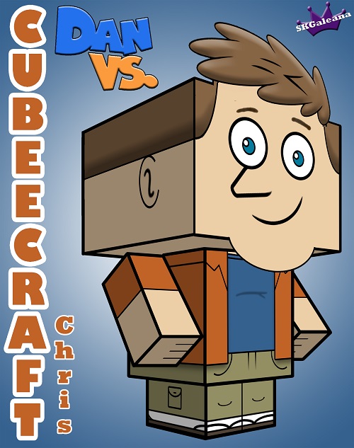 Cubeecraft of Chris from Dan vs 3D bt SKGalean