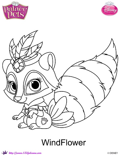 Princess Palace Pet windflower coloring