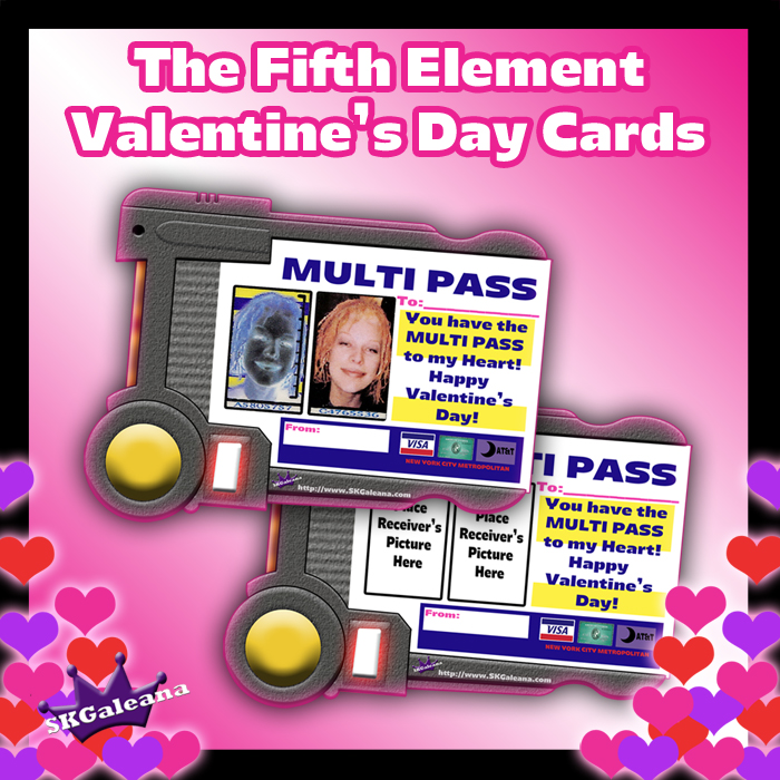 Fifth Element Printable Valentine's Day Cards