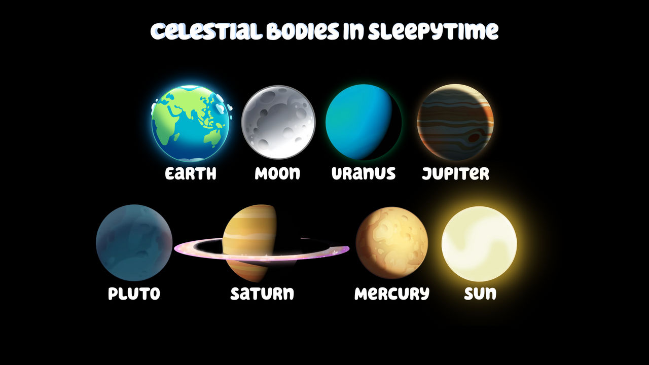 Bluey Solar System Sleepytime Celestial Bodies by LMMRR on DeviantArt