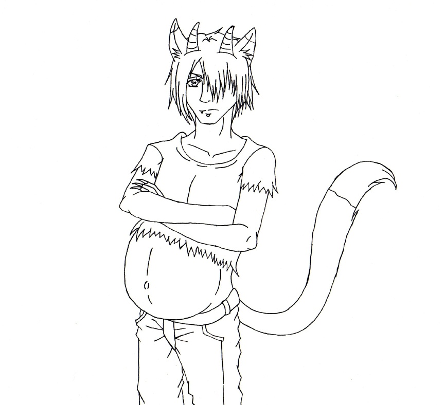 Ace Catdemon mpreg -request/uncolored-