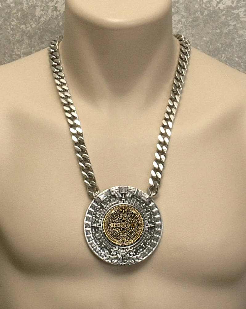 Huge Aztec Calendar Sun Stone Medallion Pendant By Goodspiritwolf On Huge Aztec Calendar Sun Stone Medallion Pendant By Goodspiritwolf