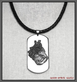 Werewolf Transition Huge Stainless Steel Dog Tag