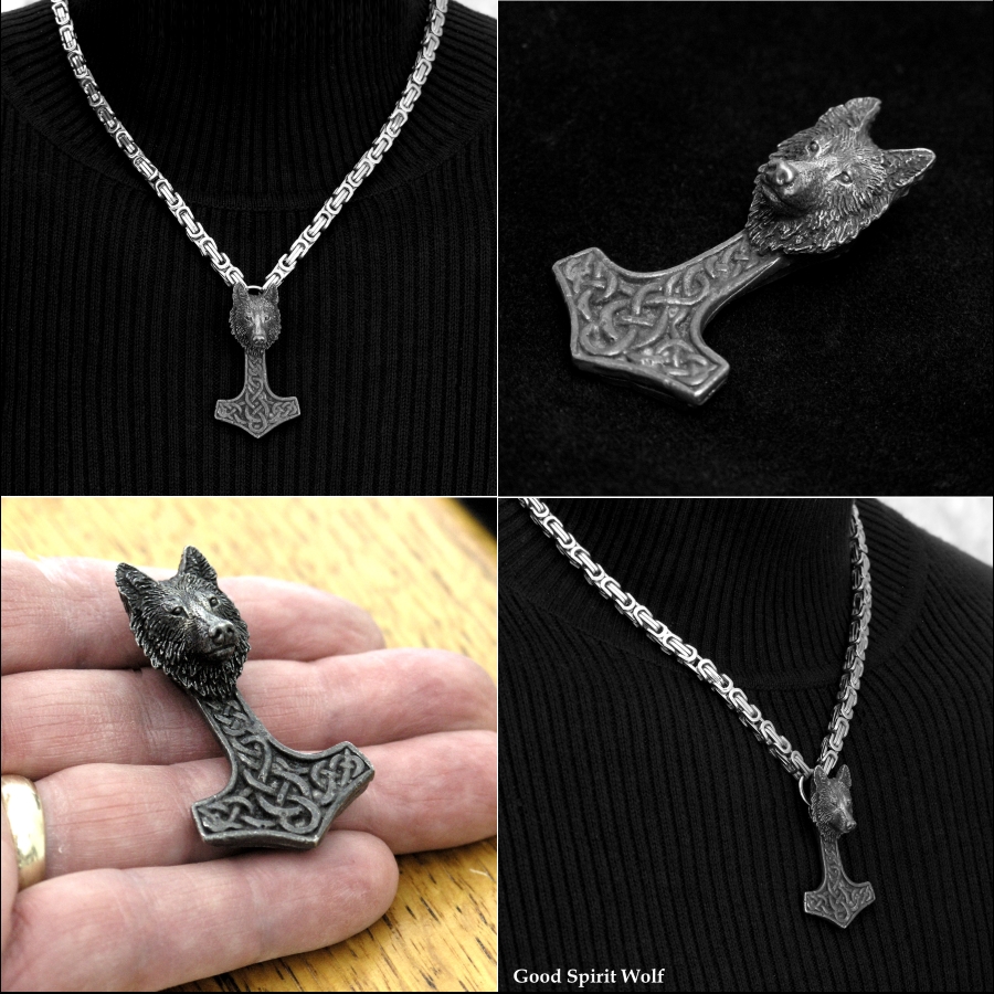 Wolf Mjolnir Hammer on Byzantine Chain