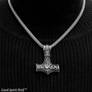 Large Mjolnir on Luxurious Mesh Chain Necklace