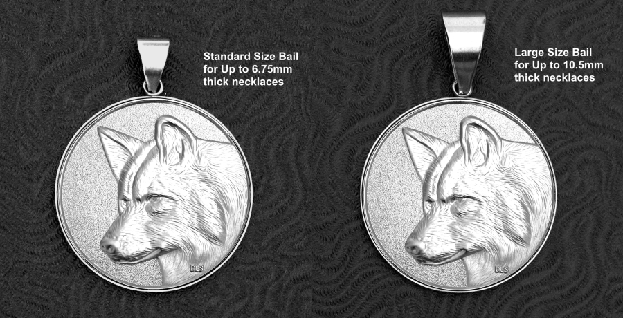 Good Spirit Wolf Coin Medallion in Stainless Steel