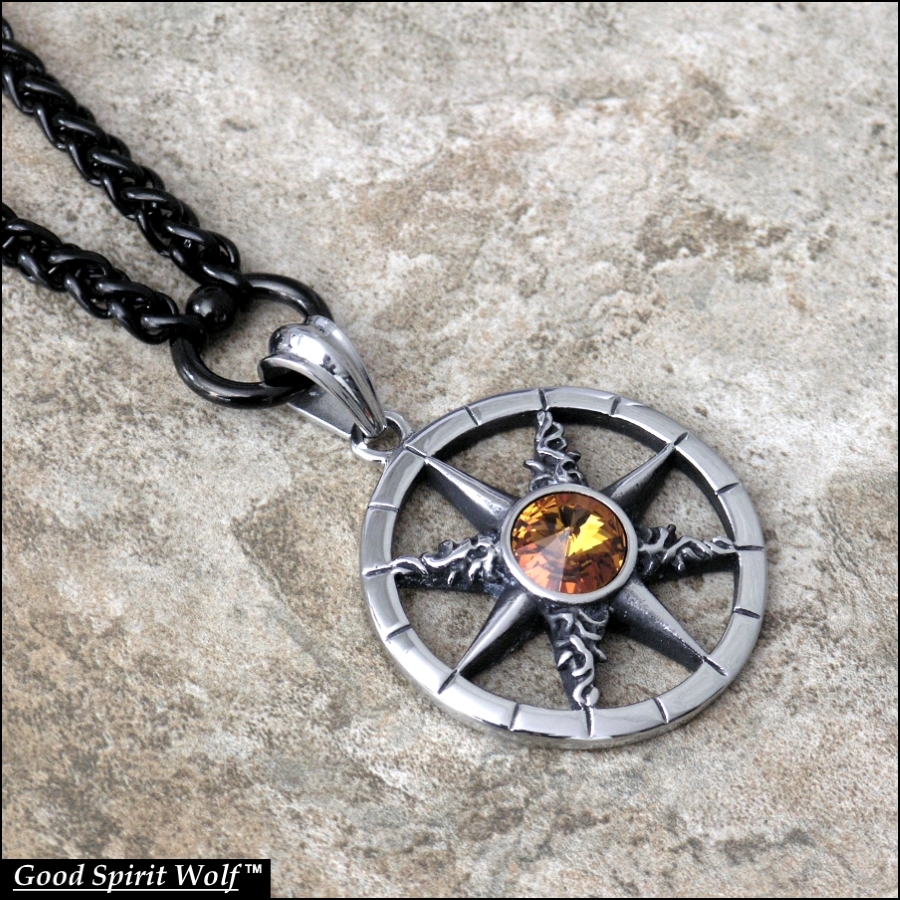 The Sun, Giver of All Life Compass Pendant