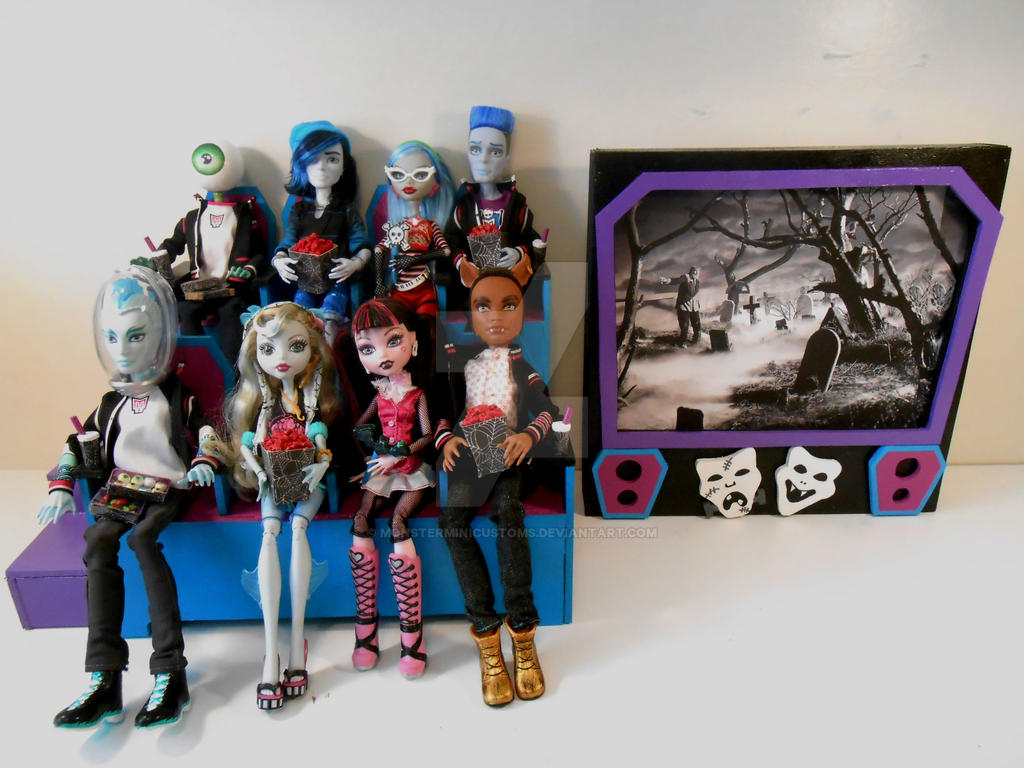 Monster High Bench Monster High Furniture - Monster Movie Theatre by monsterminicustoms on ...
