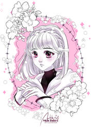 Pink Girl Illustration