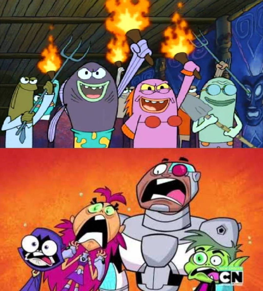 Angry Tag Angry Mob are get chased The Teen Titans Go Gang by inemchang on DeviantArt