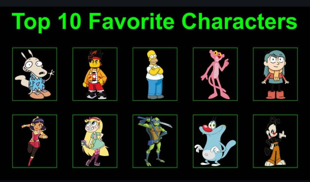 My Top 10 Favorite Characters by inemchang on DeviantArt