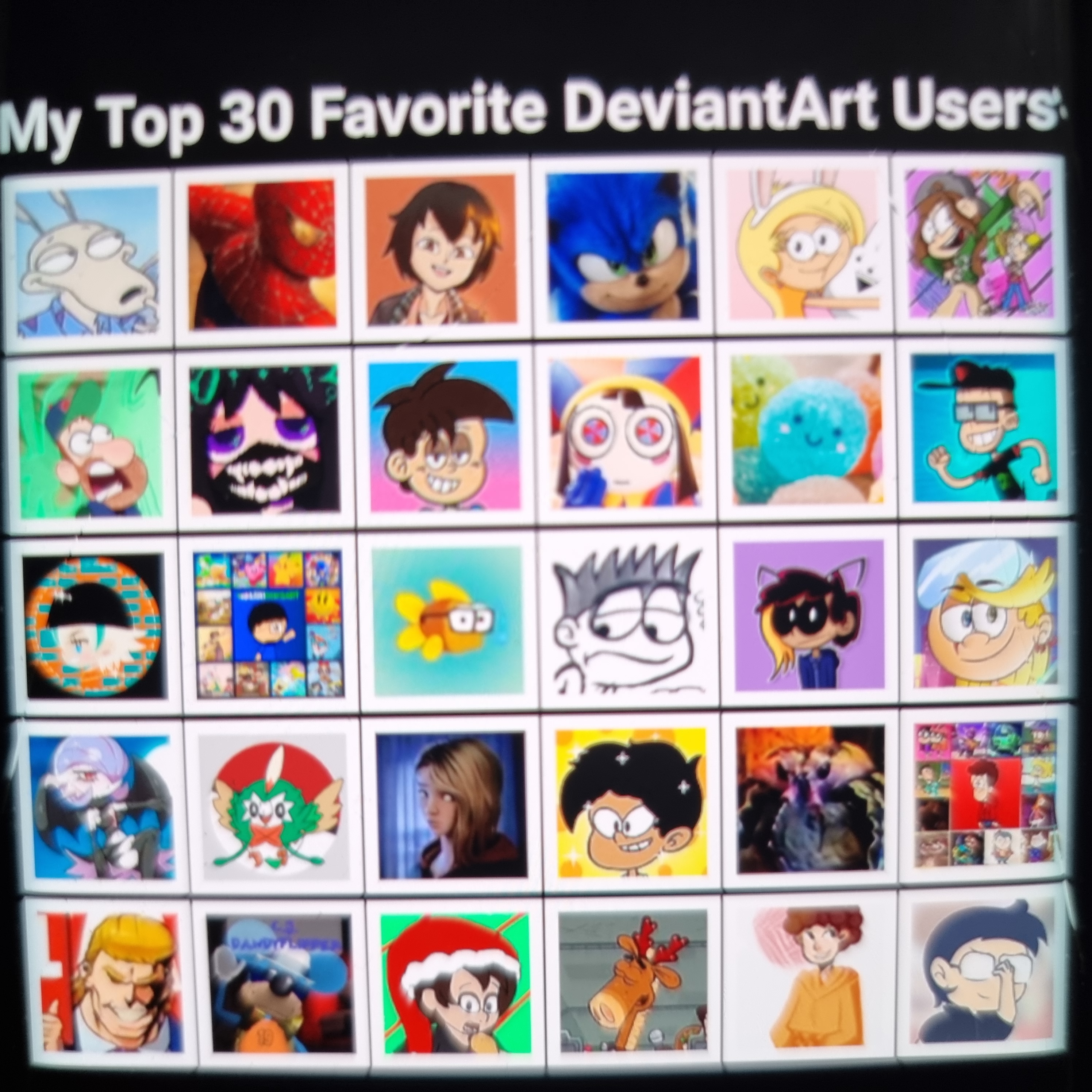 My Top 30 Favorite DeviantArt Users (My Version) by inemchang on DeviantArt