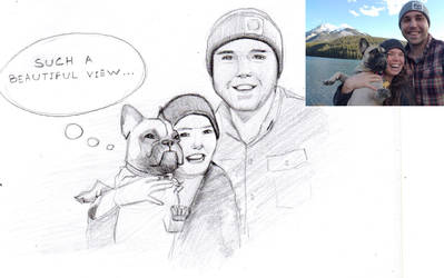Reddit gets drawn: Allbelk, wifey and dog