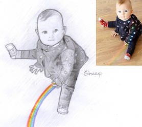 Reddit gets drawn: Baby and rainbow