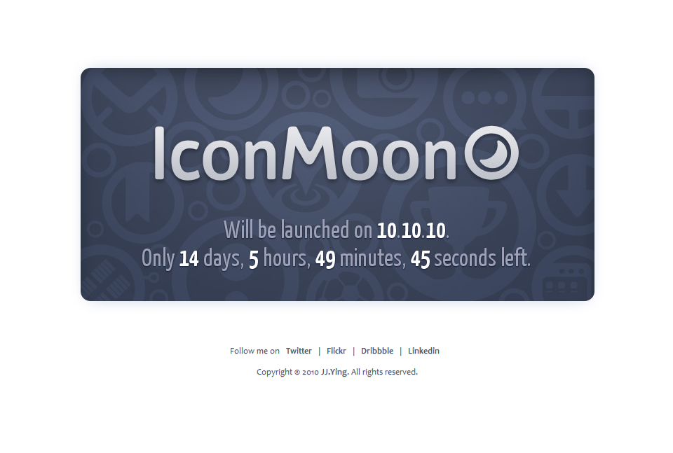 IconMoon Countdown Page