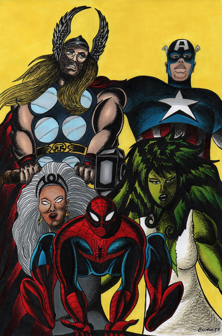 Marvel Heroes (fan art) by CreArte89 on DeviantArt