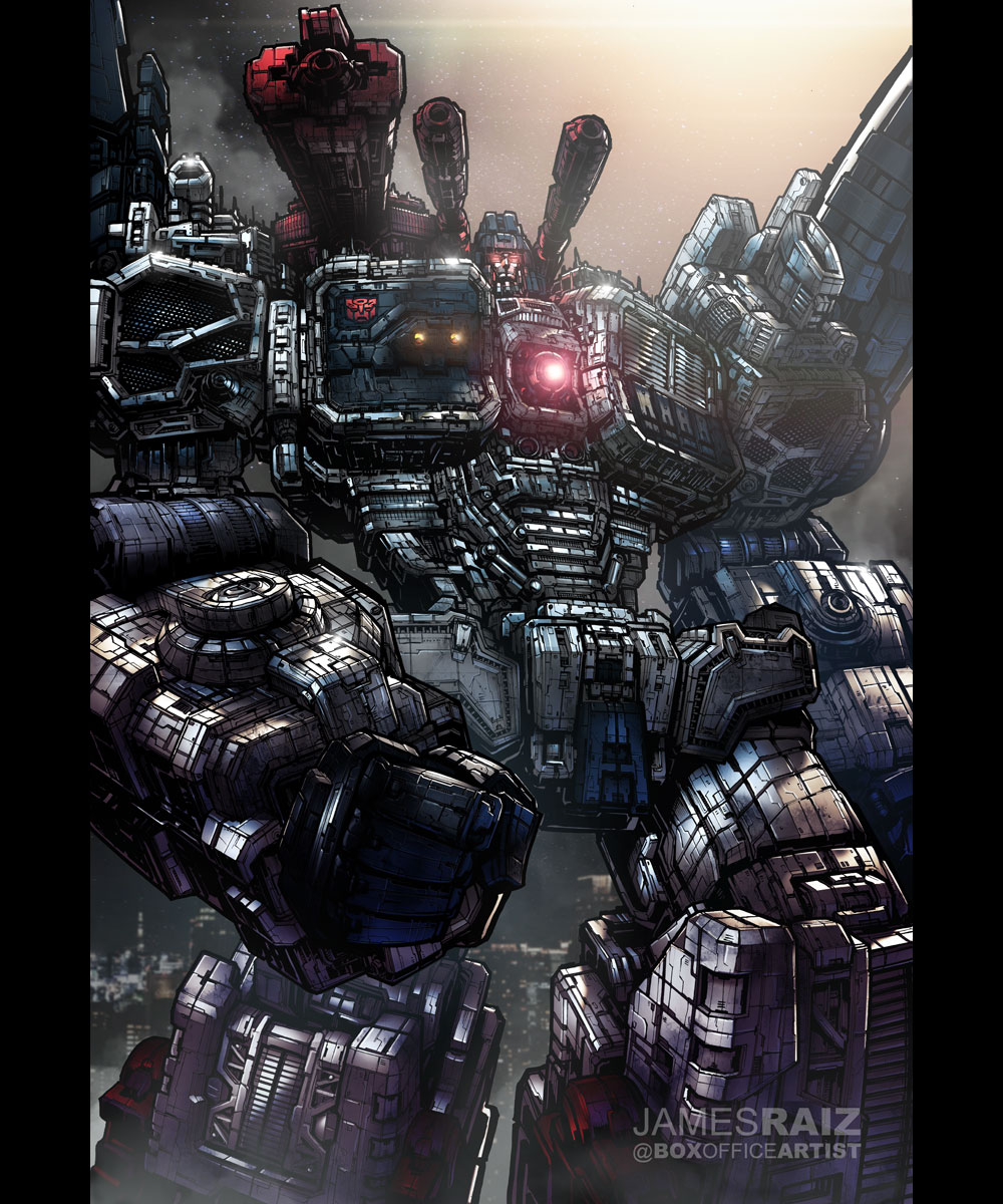 TRANSFORMERS METROPLEX in FULL COLOR by boxofficeartist