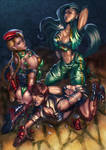 Commission- Street Fighter Girls Transforming by cric