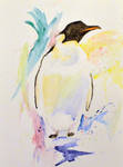 Penguin Watercolor by SilverMetropolis