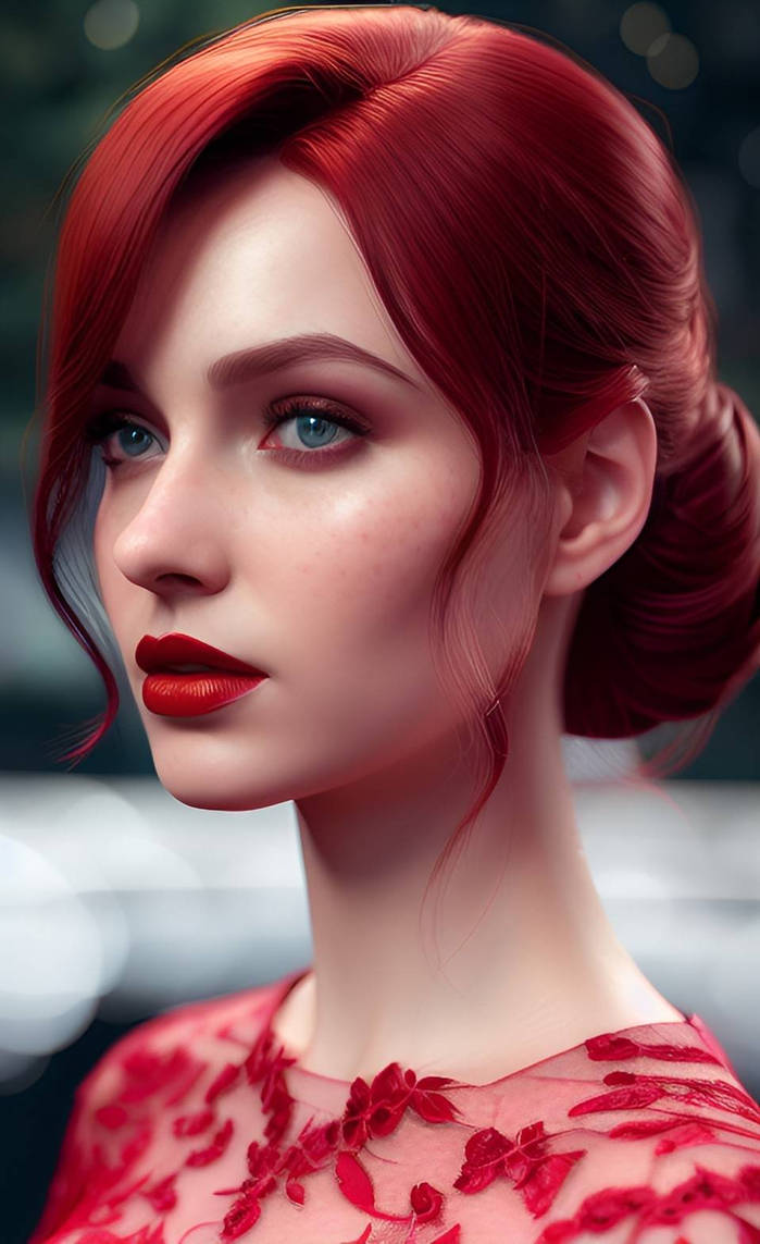 Red Lace, Red Hair by setareham on DeviantArt