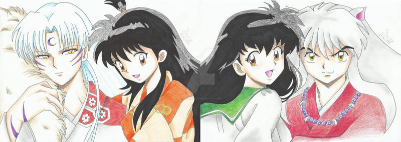 Lord Sesshomaru x Rin and Kagome x Inuyasha