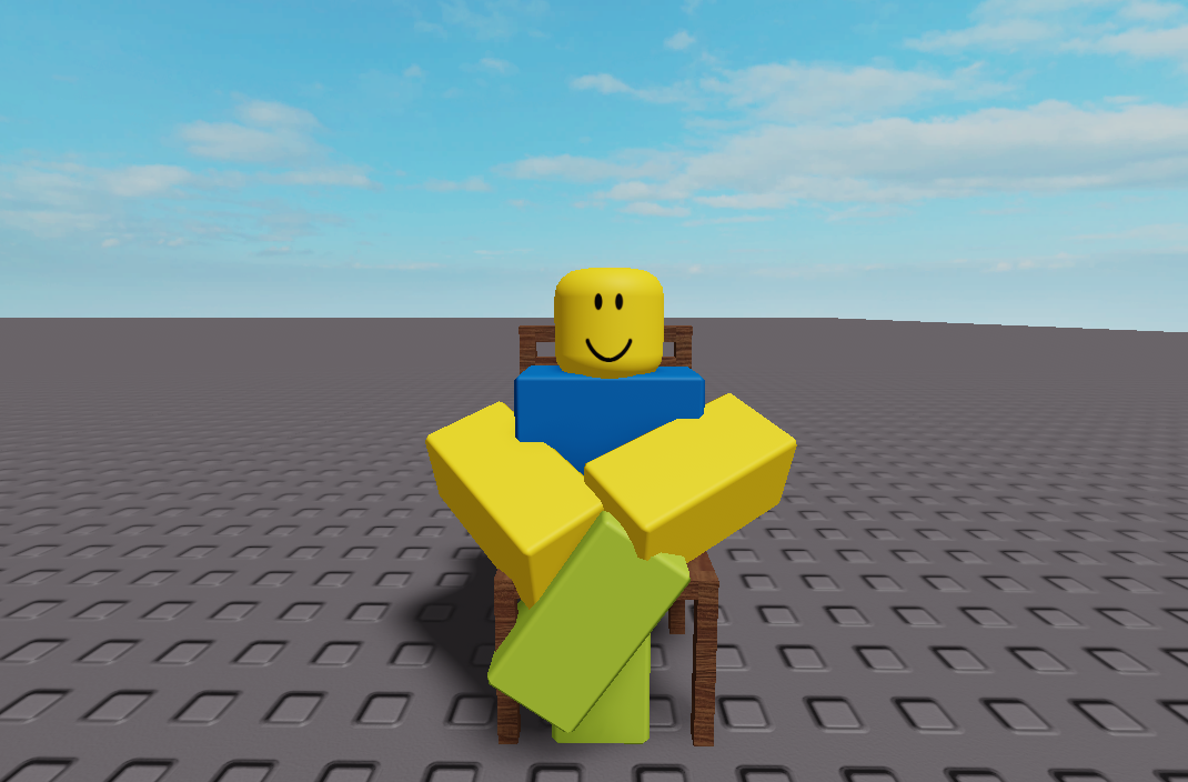 Just A Roblox Noob Sitting Down by SuperRobloxBros on DeviantArt