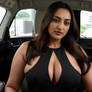 Savita taking a cab in Singapore (2)