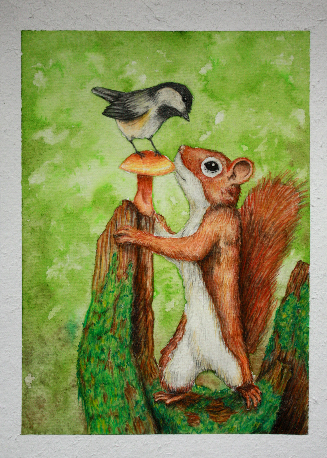 Squirrel Deviantart Squirrel And Bird by huntinglurch on DeviantArt