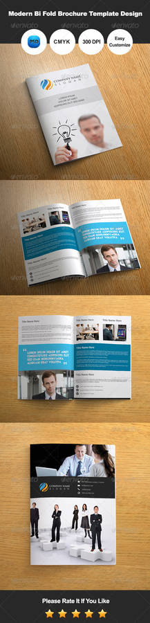 Modern Bi Fold Brochure Template Design