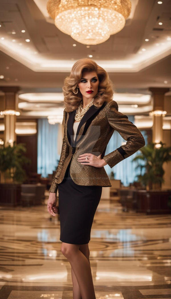 2 Crossdresser, Hair Backcombed With Large Volume,