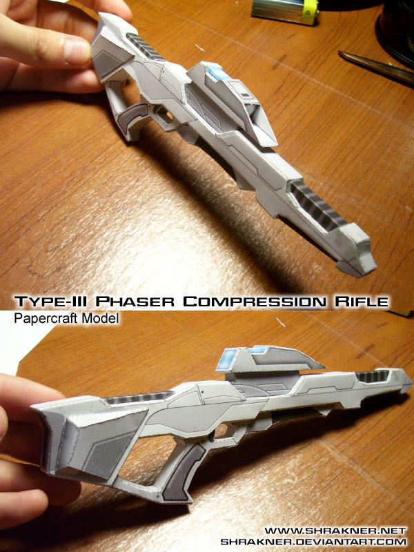 Paper 3d Rife Phaser Rifle Papercraft- Final by shrakner on DeviantArt
