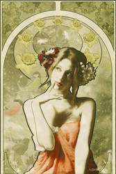 Tribute to Alfons Mucha-Spring