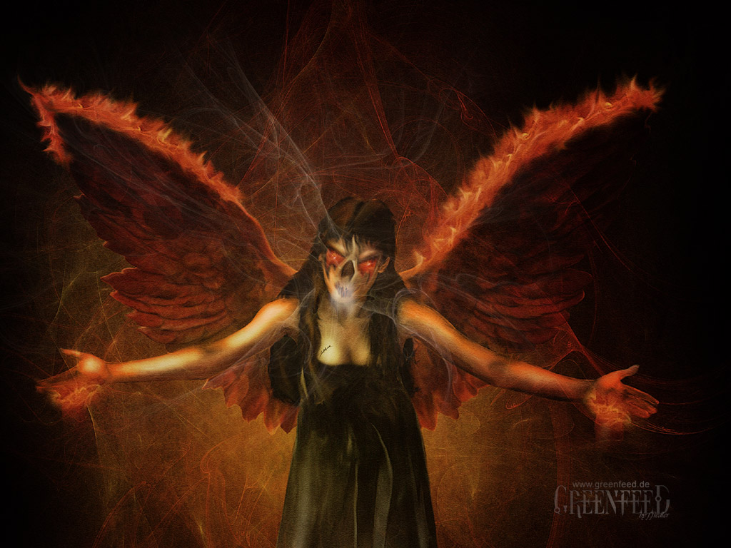 Burning Angel-Wallpaper