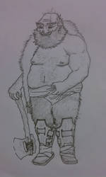Mountain Giant - or possibly a dwarf
