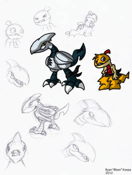 Skarmory and Scraggy... and random Joltik