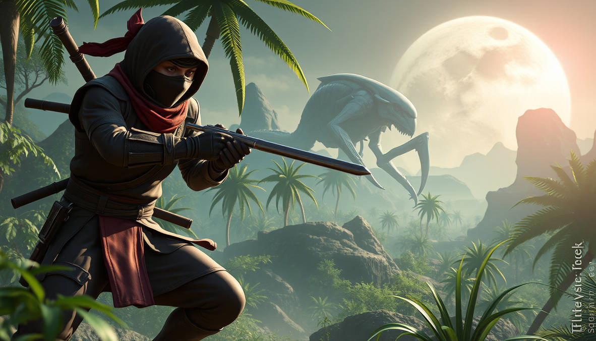 Foreign Ninja Ninja On Foreign Planet, Jungle Setting, Alien Pre by wengai on DeviantArt