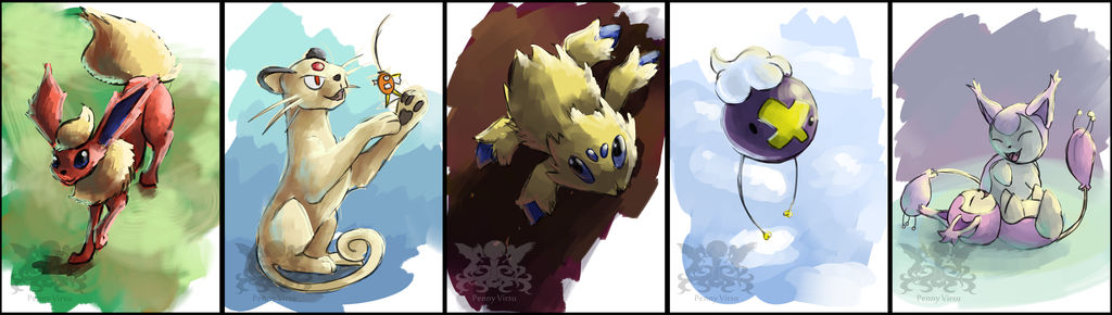 Pokemon speed paintings by Penny-Dragon on DeviantArt