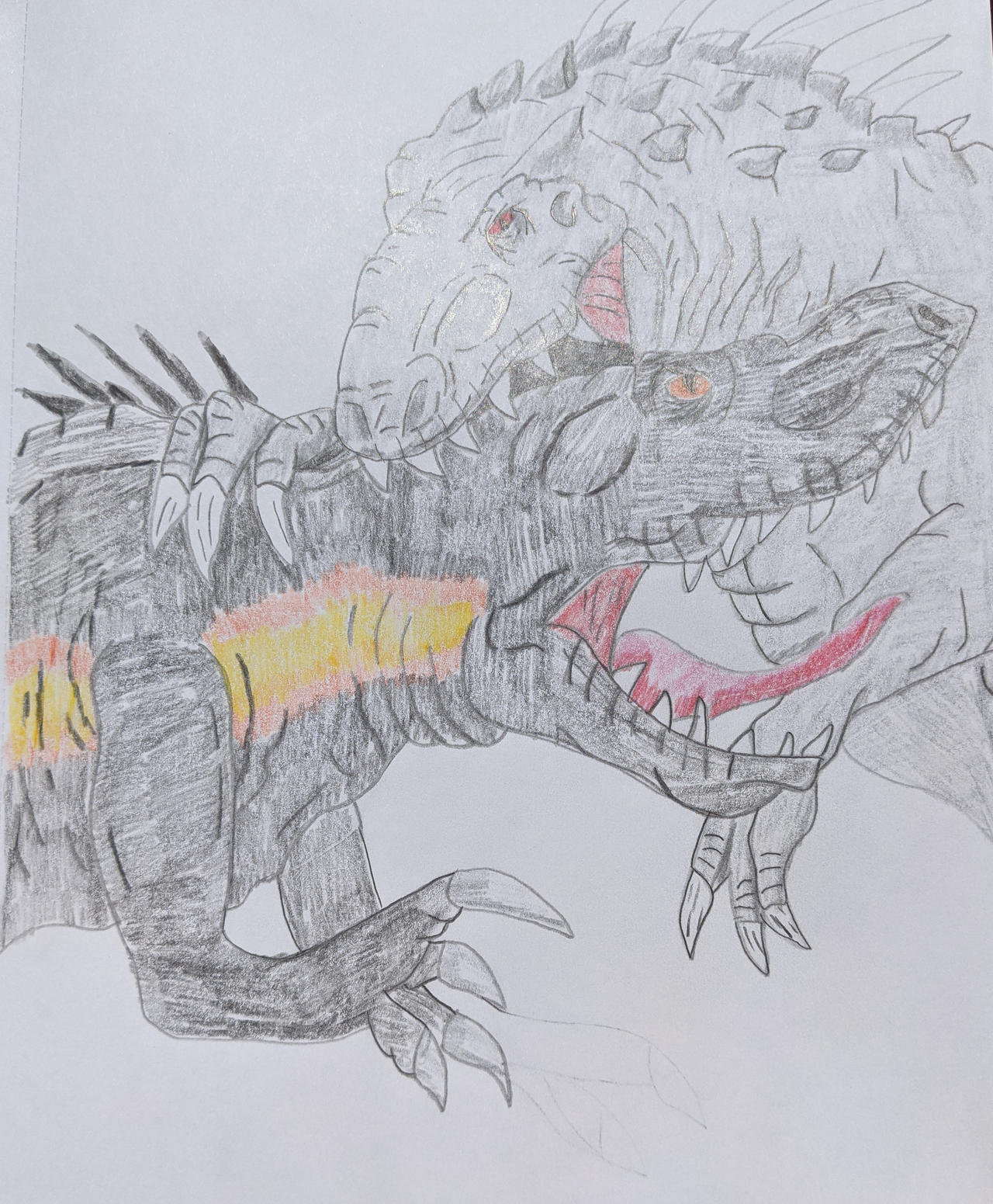 Indominus Rex vs Indoraptor by drawasaurus04 on DeviantArt