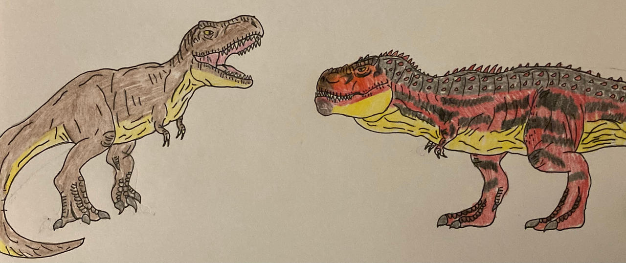 Tyrannosaurus rex V.S Tarbosaurs by drawasaurus04 on DeviantArt