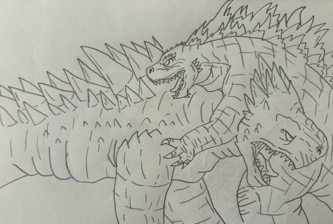 Godzilla Ramp Shimo ramps into Godzilla part one by drawasaurus04 on DeviantArt