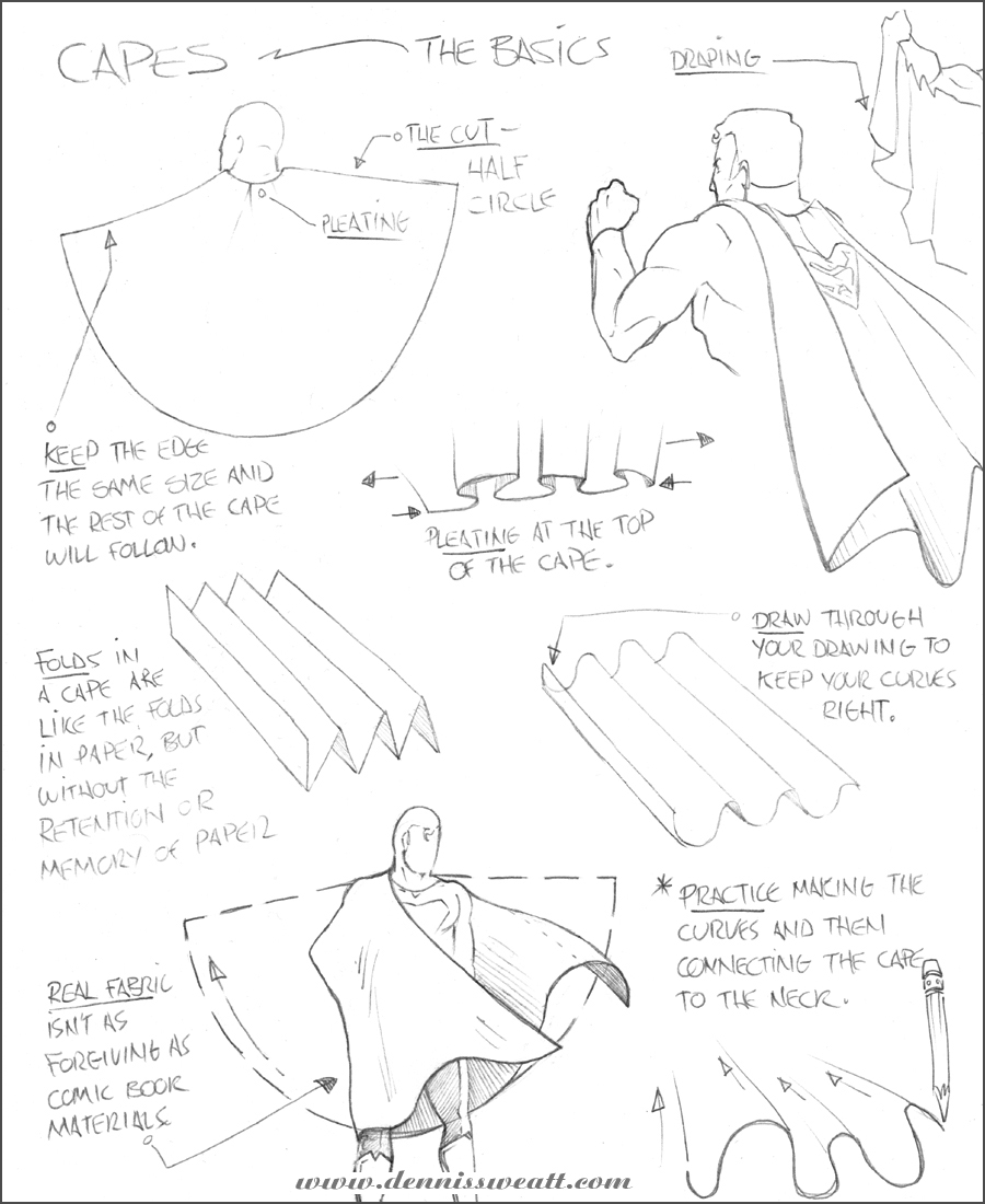 How to draw capes