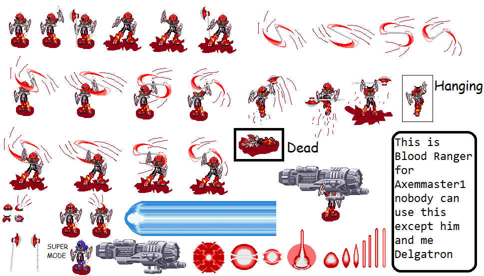 Blood Axem Ranger Sprite Sheet by DELGATRON on DeviantArt