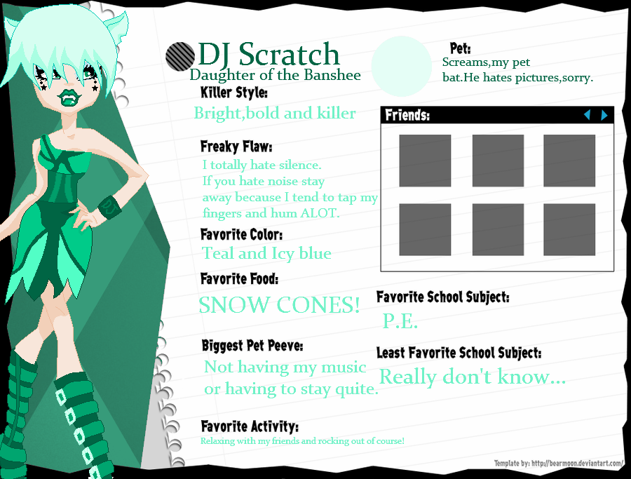 Monster High OC DJ Scratch