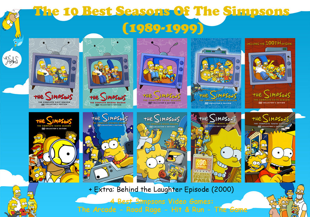 The 10 Best Seasons Of The Simpsons by donelquixz on DeviantArt