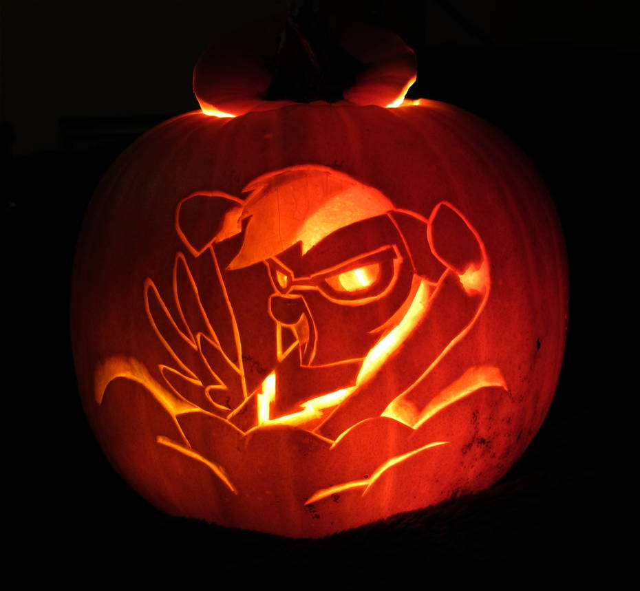Shadow Bolt Rainbow Dash Pumpkin by atelok