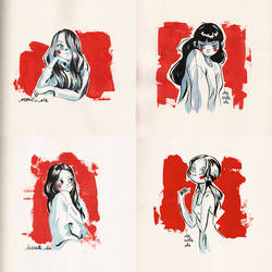 girl sketches